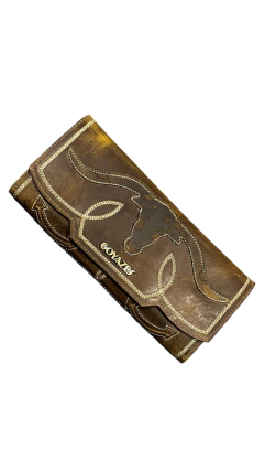 CARTEIRA GOYAZES BOVINA COURO DALLAS OCRE C-2517