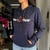 MOLETOM FEMININO THANKFIELD MARINHO FLANELADO COM CAPUZ na internet