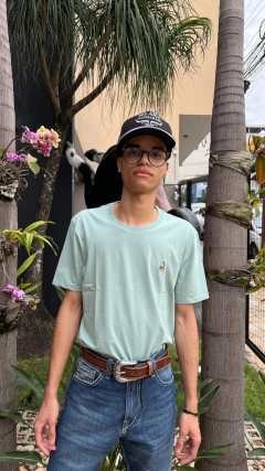 T-SHIRT PERMANENTE MASCULINA TASSA BÁSICA VERDE