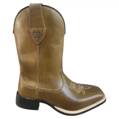 BOTA TEXANA MASCULINA COURO LEGÍTIMO LÁTEGO CAFÉ
