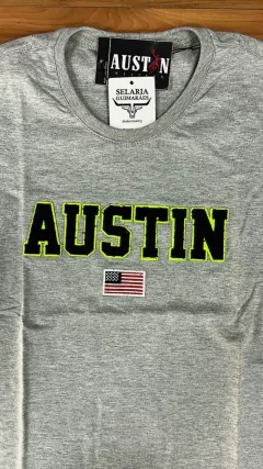T-SHIRT FEMININA AUSTIN WESTERN ORIGINAL CINZA ESTAMPADA - comprar online