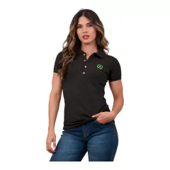 CAMISETA GOLA POLO TXC FEMININA CUSTOM-X TYPE PRETA