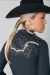 Imagem do CAMISETE MINUTY FEMININA PRETA BORDADA COM BRILHO EM STRASS