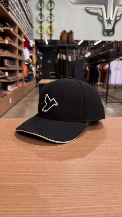 BONÉ THANKFIELD PRETO E BRANCO COM LOGO FRONTAL