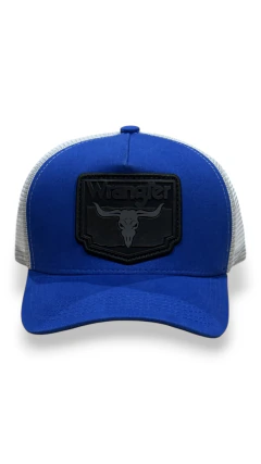 BONÉ WRANGLER 20X COM TELINHA AJUSTAVEL AZUL/BRANCO TAG BOI