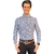 CAMISA TXC MASCULINA XADREZ MANGA LONGA AZUL E BRANCO
