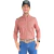 CAMISA RADADE MANGA LONGA MASCULINA XADREZ LARANJA AZUL