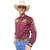 CAMISA MASCULINA RADADE BORDADA GREEN TEAM FAST BULL VINHO