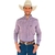 CAMISA WRANGLER MANGA LONGA XADREZ MASCULINA LILÁS VERMELHO