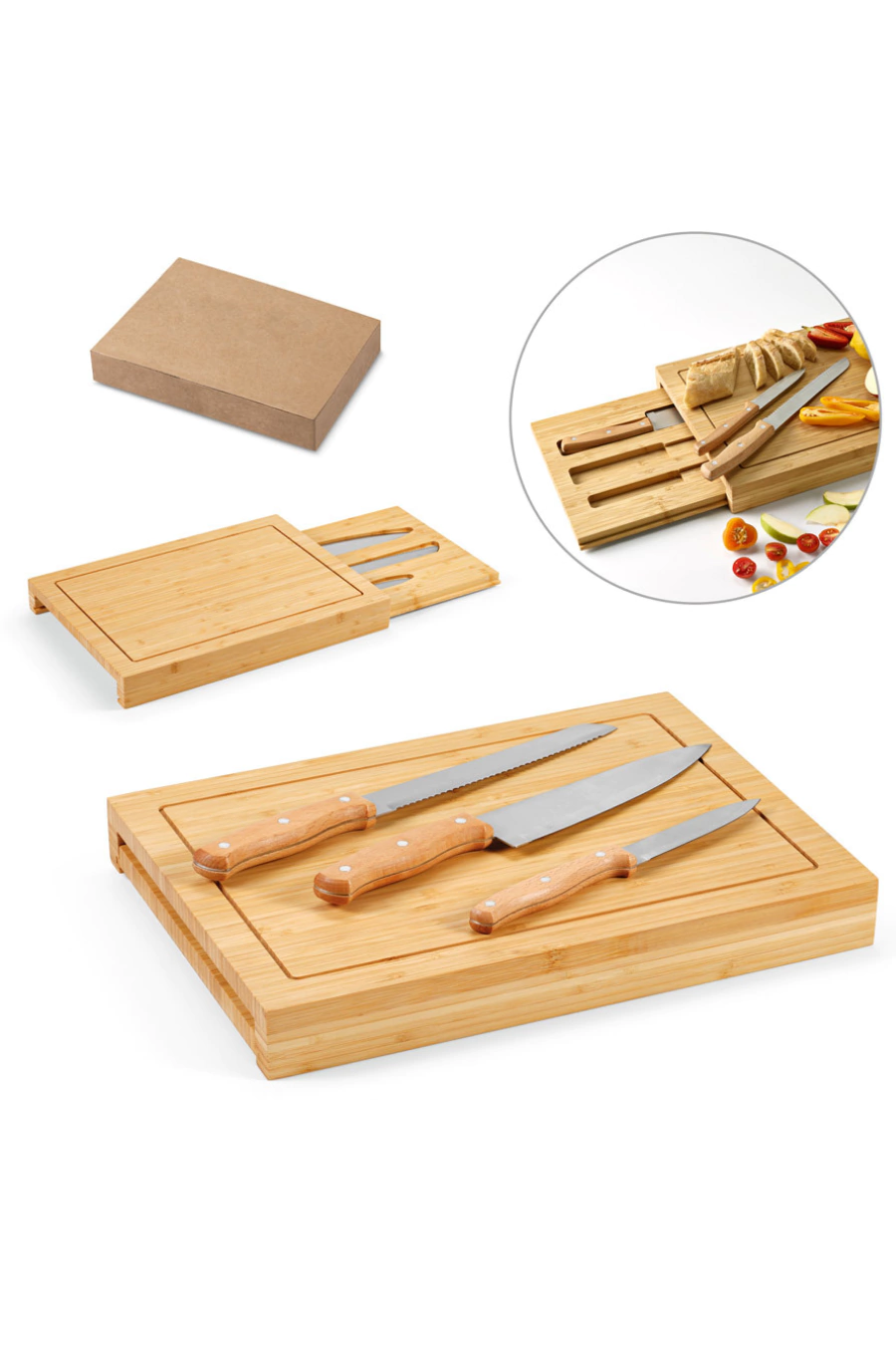 Conjunto de Tábua e Facas Mugwort