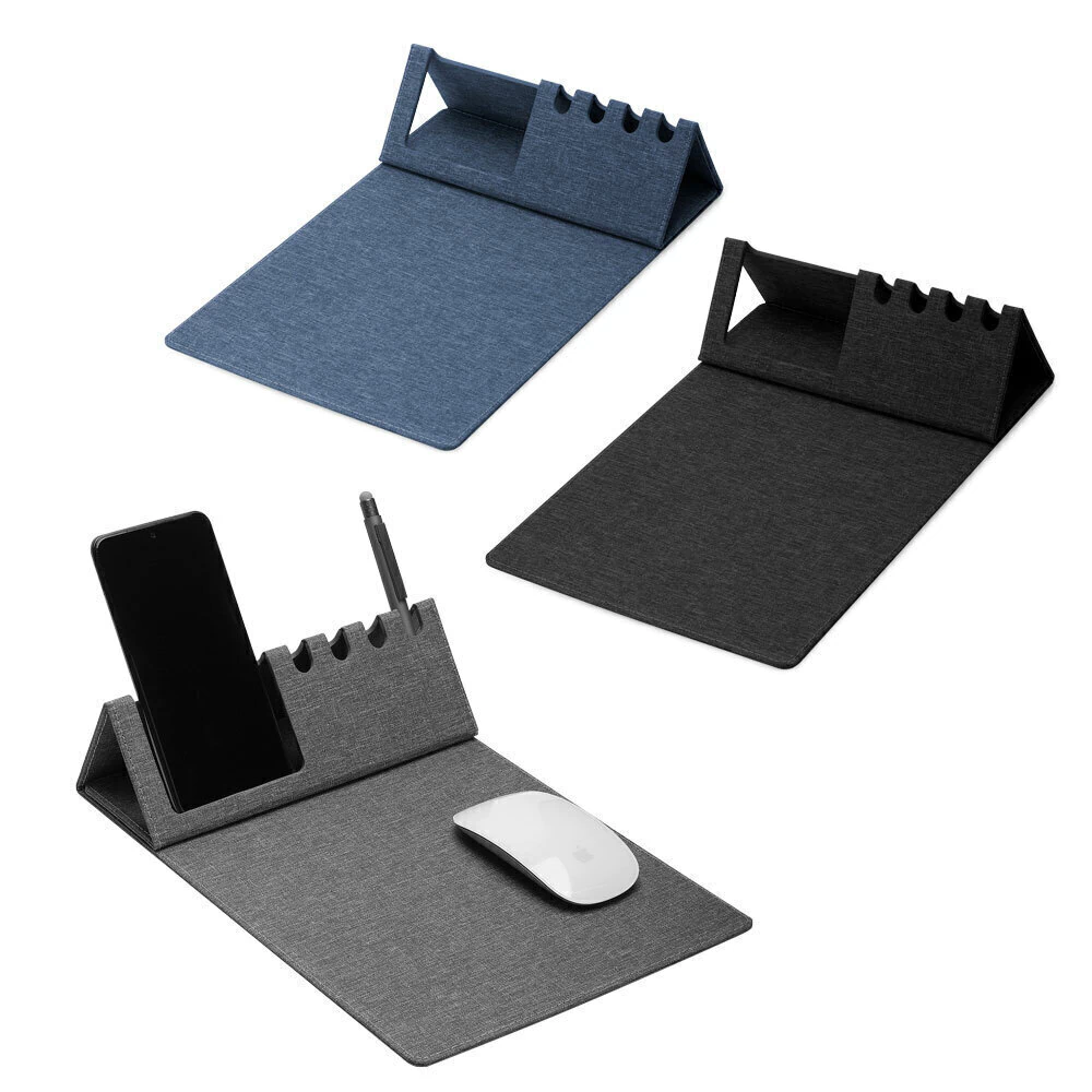 Mouse Pad com Porta Canetas e Apoio para Celular