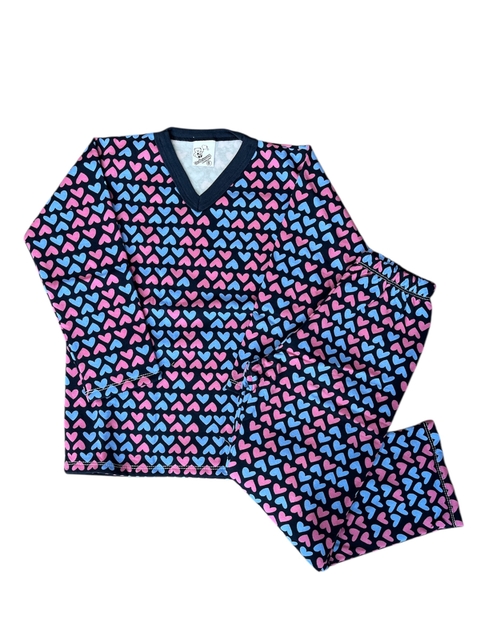 Pijama longo coração - comprar online