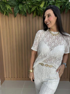Conjunto rendado | tee + calça Aladim - comprar online