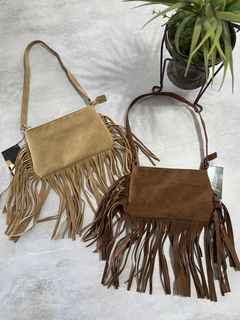 Bolsa camurça franjas | pequena
