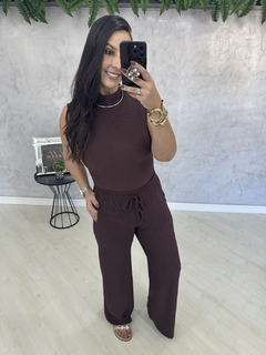 SALDO • Conjunto canelado ana ruga | calça + blusa golinha - comprar online