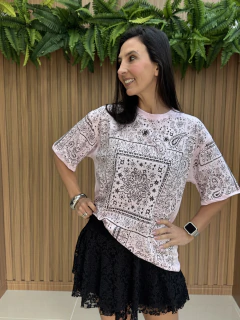 Máxi-tee estampada | bandana - loja online