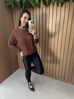 Blusa modal canelada | manga morcego - Tatte Store