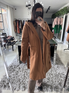 Casaco lã batida | capuz - Tatte Store