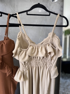 Imagem do Vestido longo crepe | babados + fendas