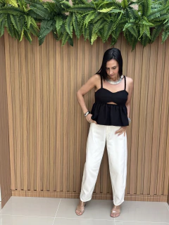 Imagem do Blusa alfaiataria peplum | alça trançada