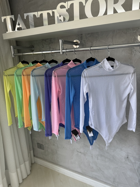 SALDO • Body tule manga longa | candy colors