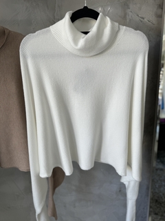 SALDO • Blusa modal canelada | gola alta + manga longa ampla - loja online