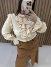 SALDO • Camisa babados | botões pérolas