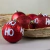 Bolas de Natal Vermelha 5 peças - Hohoho 7cm na internet