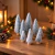 Kit 9 Mini Árvores de Natal Nevadas Decorativas em Tamanhos Variados