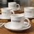 Conjunto De Xícaras E Pires Coffee De Porcelana Com 4 Unidades