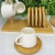 Conjunto de Xícaras de Café 90ml com Suporte em Bambu - 13 Peças - Tudinho para Sua Casa - Loja de Decoração