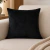 Capa de Almofada Decorativa em Veludo Preto 43x43cm