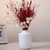 Vaso de Cerâmica Viridis Branco com Folhagem Seca