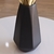 Vaso Diamante de Cerâmica Preto com Trigo Natural - Tudinho para Sua Casa - Loja de Artigos Decorativos