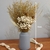 Vaso De Cerâmica Cinza Minimalista Boho M Com Folhagens Secas - loja online