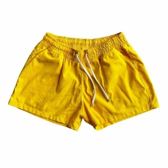 Shorts de Linho Feminino - Amarelo