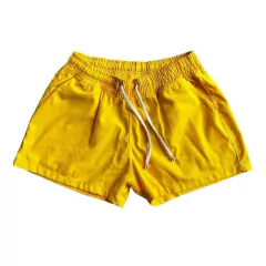 Shorts de Linho Feminino - Amarelo