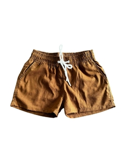 Shorts de Linho Feminino - caramelo