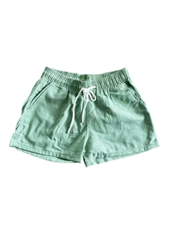 Shorts de Linho Feminino - verde agua
