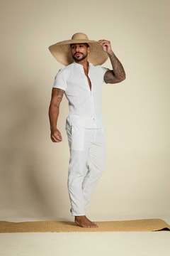 CALÇA LINHO MASCULINA - BRANCA - comprar online