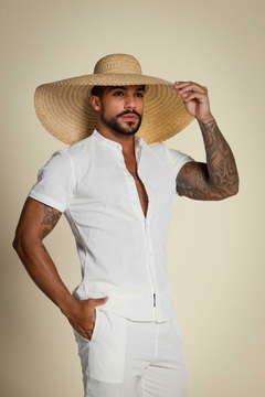 CAMISA DE LINHO MASCULINA BRANCA - comprar online