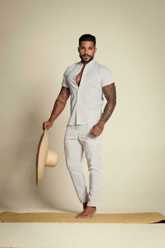 CALÇA LINHO MASCULINA - BERGE - comprar online