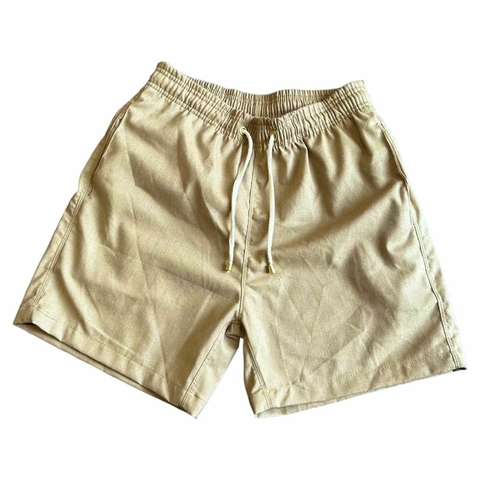Bermuda Masculina Linho - Marrom Clarinho