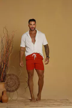 Bermuda de Linhão Masculina - VERMELHO