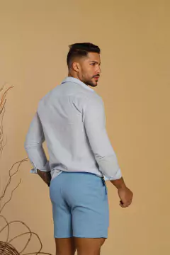 Bermuda de Linhão Masculina - AZUL JEANS - comprar online
