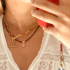 Collar Granate Heart Charm - tienda online