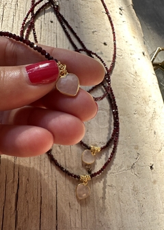 Imagen de Collar Granate Heart Charm