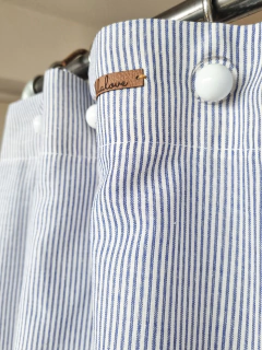 Cortina baño BERTA RECTA mil rayitas 1,60x1,80 - comprar online