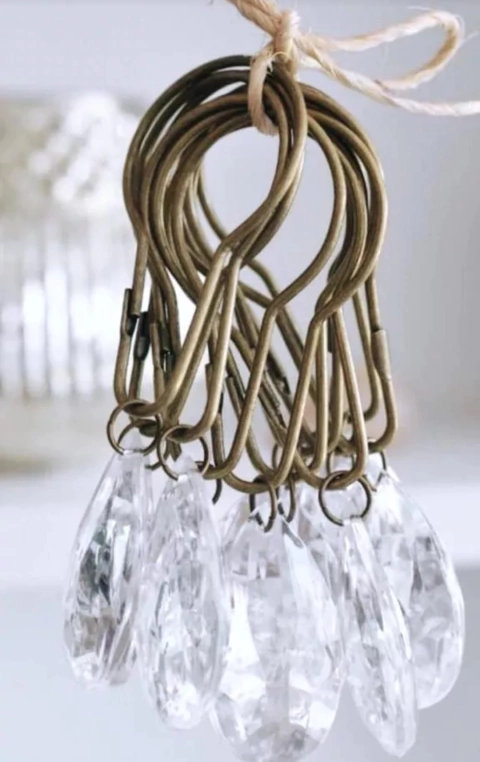 Ganchos cortina baño GOTA x 12 ud