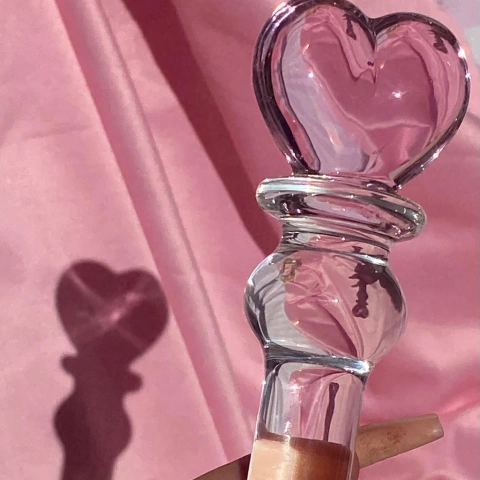 VARINHA LOVE - PLUG LAPIDADO EM VIDRO - TAMANHO LUXO - comprar online